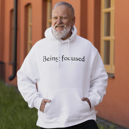 Minimalistischer Fokus-Zitat Hoodie
