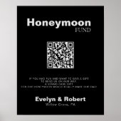 Minimalistischer Fond für Schwarze Hochzeit Poster (Vorne)