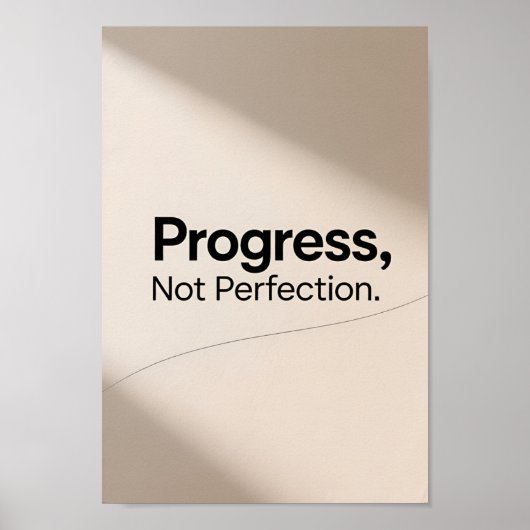 Minimalistischer Fortschritt Nicht Perfektion Moti Poster (Vorne)
