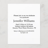 Minimalistischer Foto Abschluss 2025 Party Einladu (Rückseite)