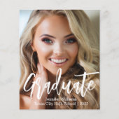 Minimalistischer Foto Abschluss 2025 Party Einladu (Vorderseite)