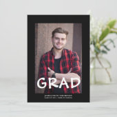 Minimalistischer Foto-Abschluss Ankündigung (Stehend Vorderseite)