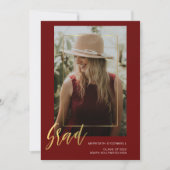 Minimalistischer Foto-Abschluss Einladung (Vorderseite)