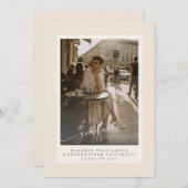 Minimalistischer Foto-Abschluss für Blush Overlay Ankündigung (Vorne/Hinten)