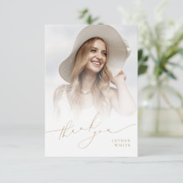 Minimalistischer Foto-Abschluss für moderne Schrif Dankeskarte