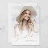 Minimalistischer Foto-Abschluss für moderne Schrif Einladung (Vorderseite)