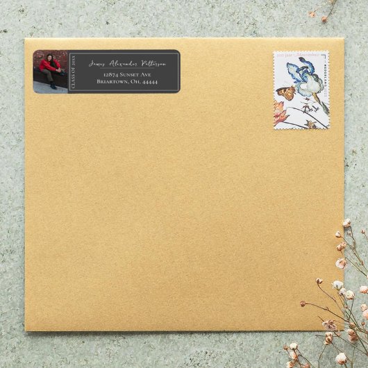 Minimalistischer Foto Abschluss | Graue Adresse