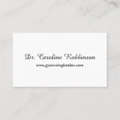 Minimalistischer Foto Arzt QR-Code Visitenkarte (Rückseite)