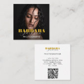 Minimalistischer Foto-Fotograf Quadratische Visitenkarte (Vorne/Hinten)
