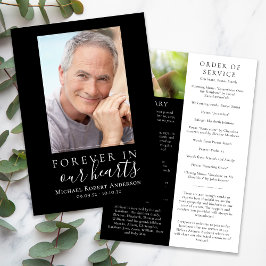 Minimalistischer Foto-Gedenkdienst Programm