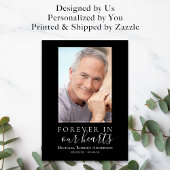 Minimalistischer Foto-Gedenkdienst Programm