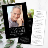 Minimalistischer Foto-Gedenkdienst Programm