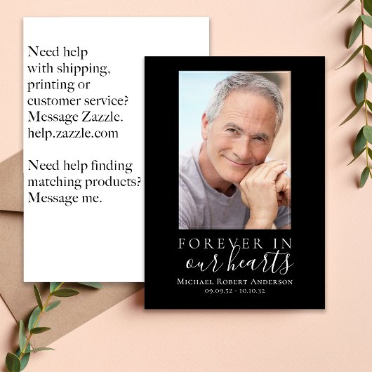 Minimalistischer Foto-Gedenkdienst Programm