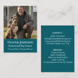Minimalistischer Foto-Hundetrainer Professionell A Visitenkarte