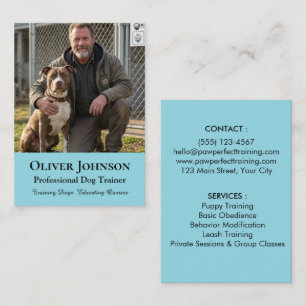 Minimalistischer Foto-Hundetrainer Professionell A Visitenkarte