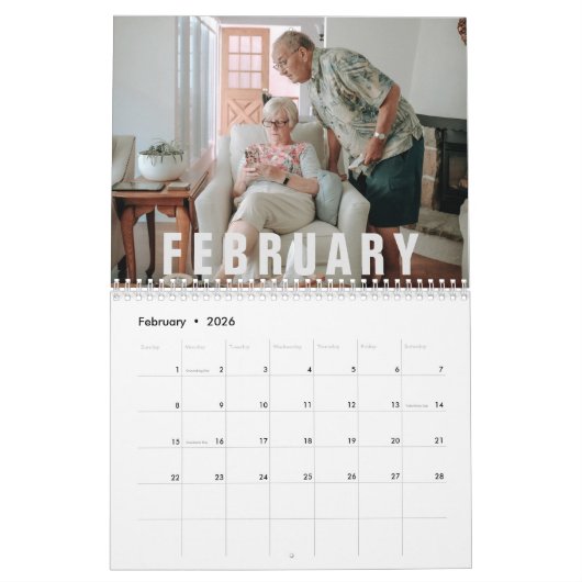 Minimalistischer Foto Kalender (Feb 2026)