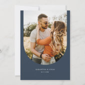 Minimalistischer Foto-Kalender Save the Date Einladung (Rückseite)