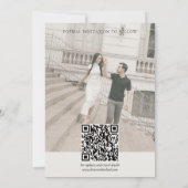 Minimalistischer Foto-Klassiker QR-Code Save The D Einladung (Rückseite)