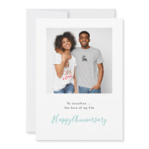 Minimalistischer Foto Name Benutzerdefinierte Aqua