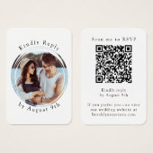 Minimalistischer Foto QR-Code Prüfen Sie mich auf  (Vorne & Hinten)