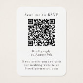 Minimalistischer Foto QR-Code Prüfen Sie mich auf  (Rückseite)