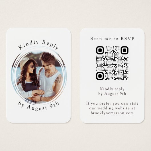 Minimalistischer Foto QR-Code Prüfen Sie mich auf (Vorne & Hinten)