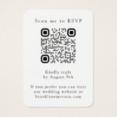 Minimalistischer Foto QR-Code Prüfen Sie mich auf  (Rückseite)