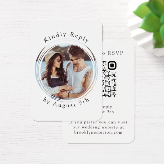 Minimalistischer Foto QR-Code Prüfen Sie mich auf  (Schreibtisch)