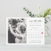 Minimalistischer Foto QR-Code Save the Date Kalend Einladung (Stehend Vorderseite)