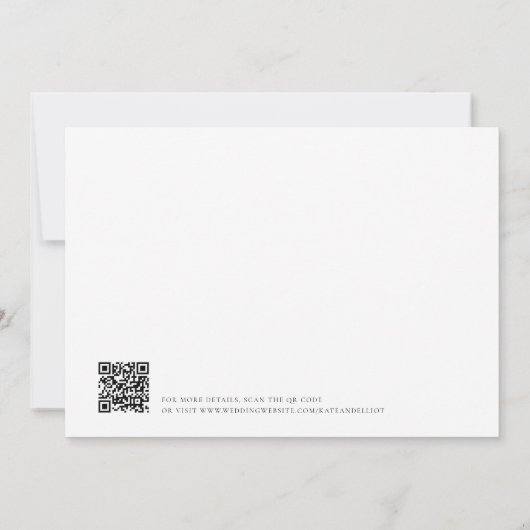Minimalistischer Foto QR-Code Save the Date Kalend Einladung (Rückseite)