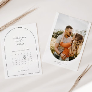 Minimalistischer Foto Save the Date Einladung