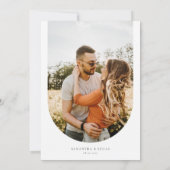 Minimalistischer Foto Save the Date Einladung (Rückseite)