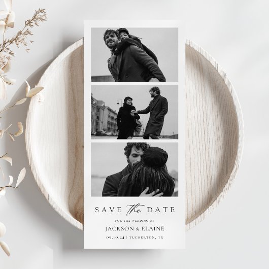 Minimalistischer Foto Streifen Save The Date