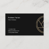 Minimalistischer Fotograf mit eigener Marke Visitenkarte (Rückseite)