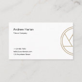 Minimalistischer Fotograf mit eigener Marke Visitenkarte (Rückseite)