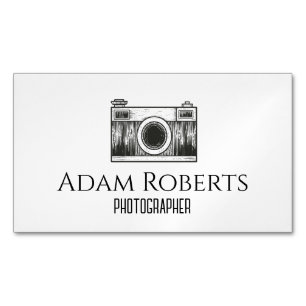 Minimalistischer Fotograf Vintage-Kamera Magnetische Visitenkarte
