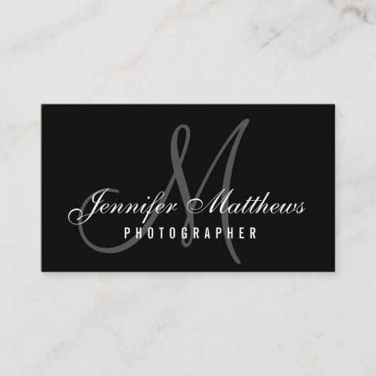 Minimalistischer Fotograf Visitenkarte (Vorderseite)