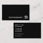 Minimalistischer Fotograf Visitenkarte (Vorne/Hinten)
