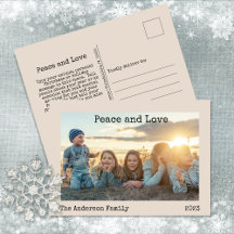 Minimalistischer Frieden und Liebe 3 Foto