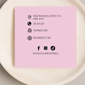 Minimalistischer Friseur Quadratische Visitenkarte