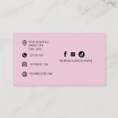 Minimalistischer Friseur Visitenkarte (Rückseite)