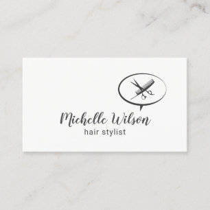 Minimalistischer Friseursalon Typografie Schönhei Visitenkarte