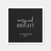 Minimalistischer froher und heller Weihnachtsurlau Serviette (Vorderseite)