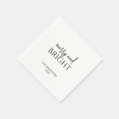 Minimalistischer froher und heller Weihnachtsurlau Serviette (Ecke)