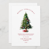 Minimalistischer froher Weihnachtsbaum Feiertagskarte (Vorne/Hinten)