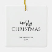 Minimalistischer froher Weihnachtsurlaub Keramikornament (Vorderseite)