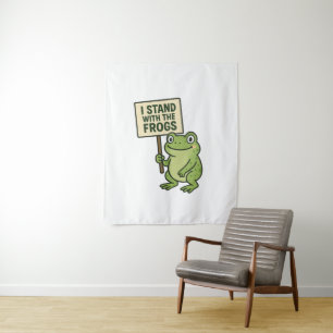 Minimalistischer Frosch-Rechte-Plakat Wandteppich