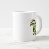 Minimalistischer Frosch-Support-Becher Jumbo-Tasse (Vorderseite Rechts)