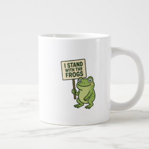 Minimalistischer Frosch-Support-Becher Jumbo-Tasse