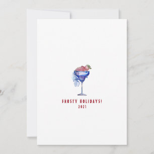 Minimalistischer Frostiger Feiertags-Cocktail Feiertagskarte